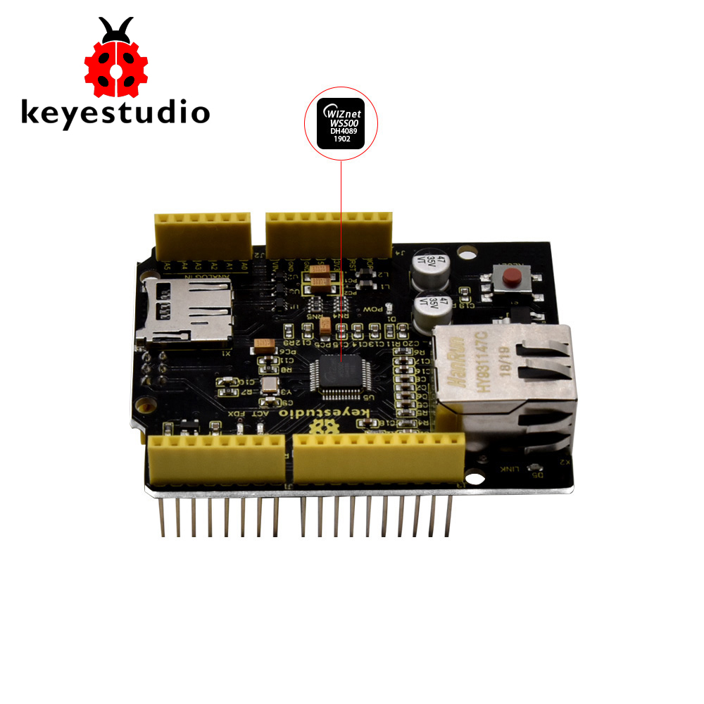 Ethernet Module W5500 - لوحة توسيع التحكم في Ethernet Shield