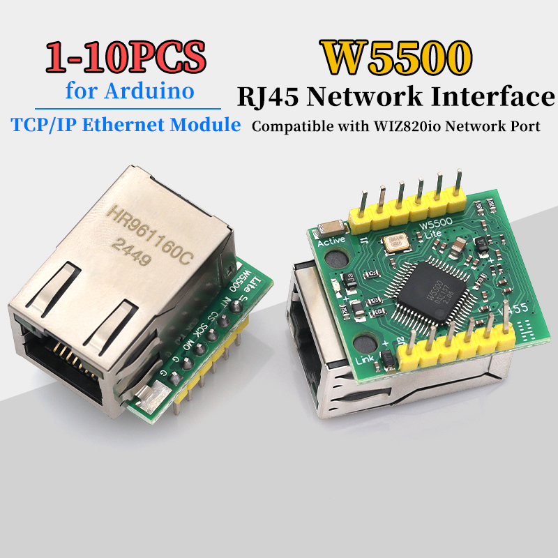 1/5/10 قطع وحدة W5500 متوافقة  - مراجعة Ethernet Module W5500 وسعره
