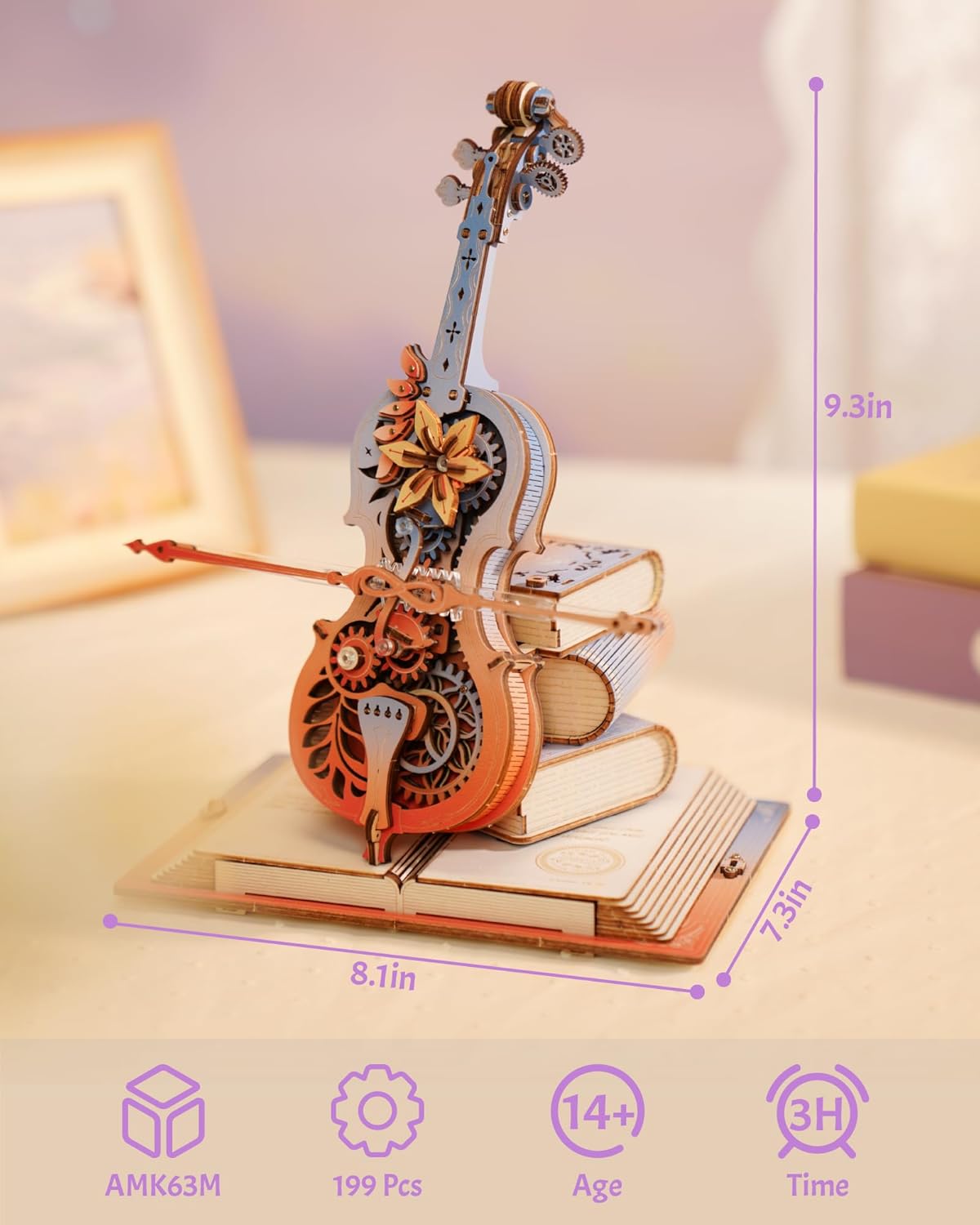 ROKR 3D Magic Cello - لغز خشبي - مراجعة Home Automation Diy وسعره
