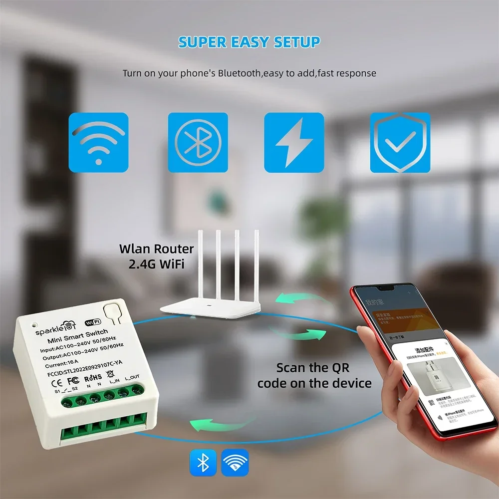 مفتاح ذكي 16A Matter WIFI للتح - مراجعة Diy Home Automation System وسعره