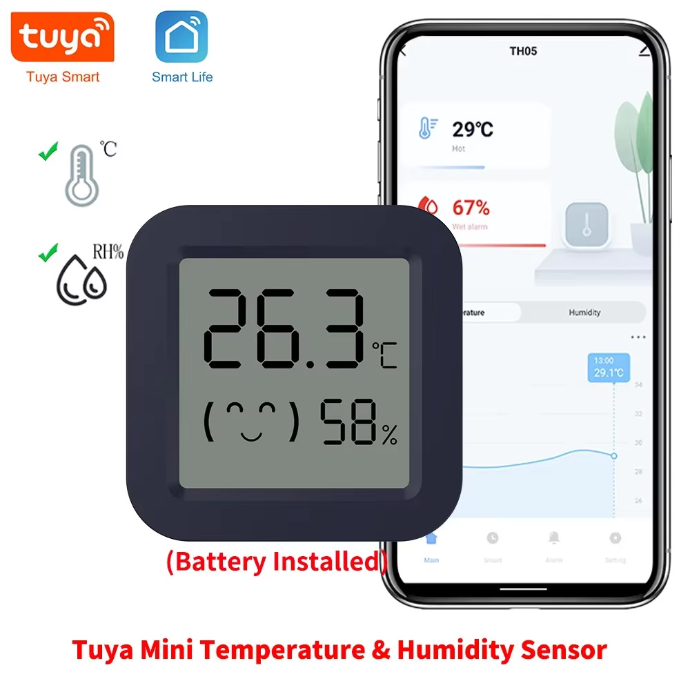 مقياس حرارة ورطوبة ذكي صغير، ج - مراجعة Temperature Humidity Sensor وسعره