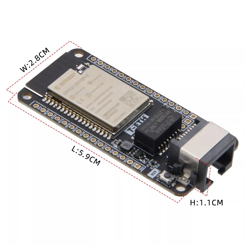 لوحة التطوير LILYGO T‑ETH‑Lite - مراجعة Ethernet Module W5500 وسعره